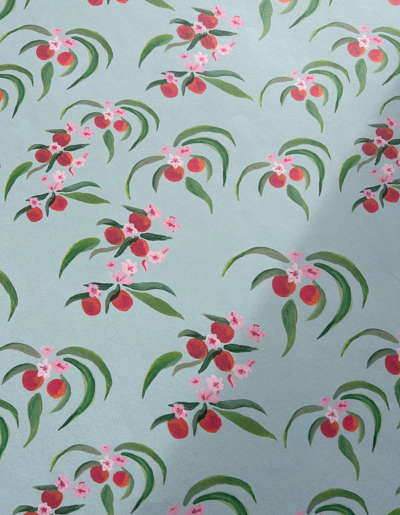 Orange Blossom Sky Blue Wallpaper