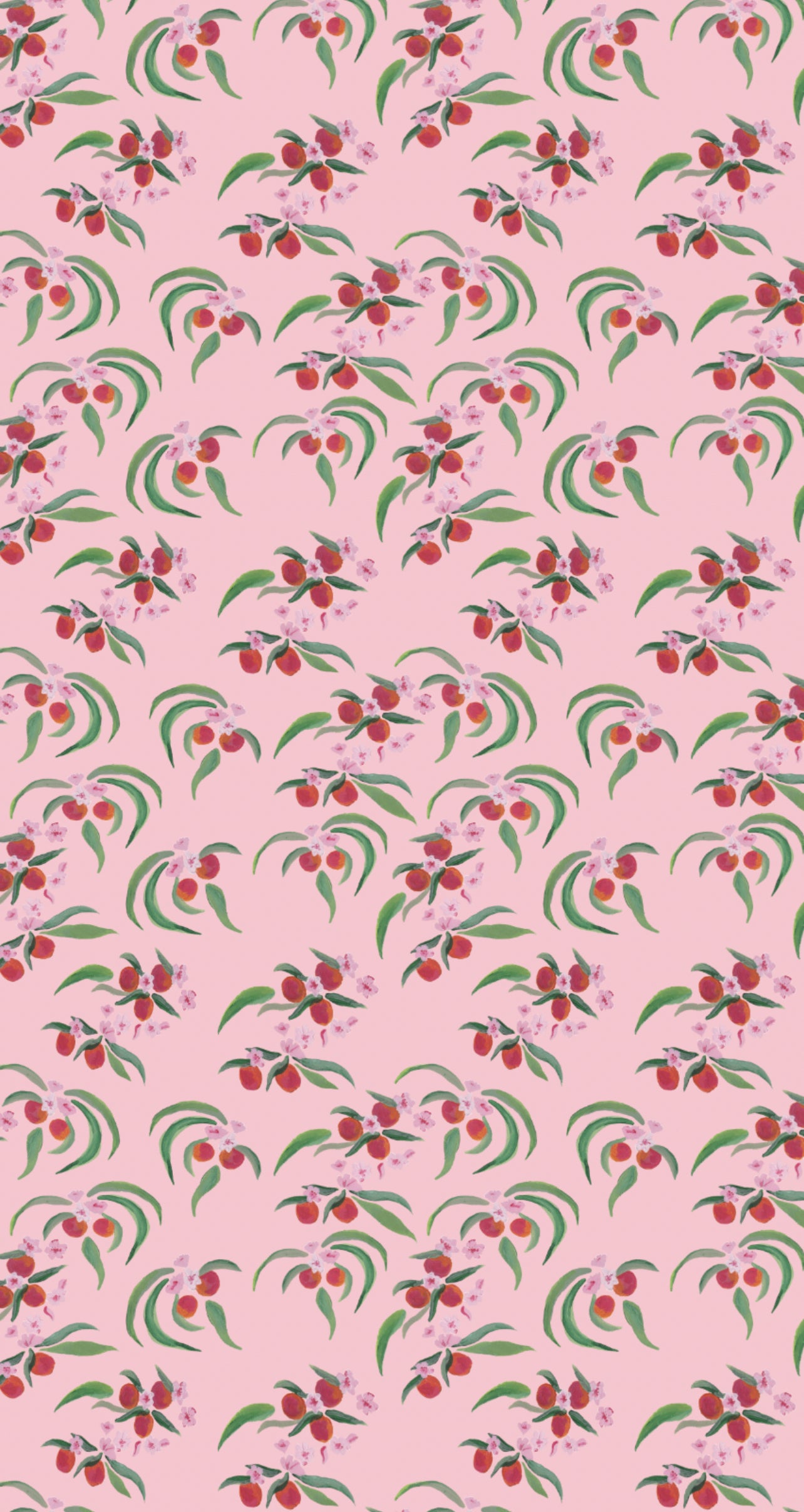 Orange Blossom Peachy Pink Wallpaper