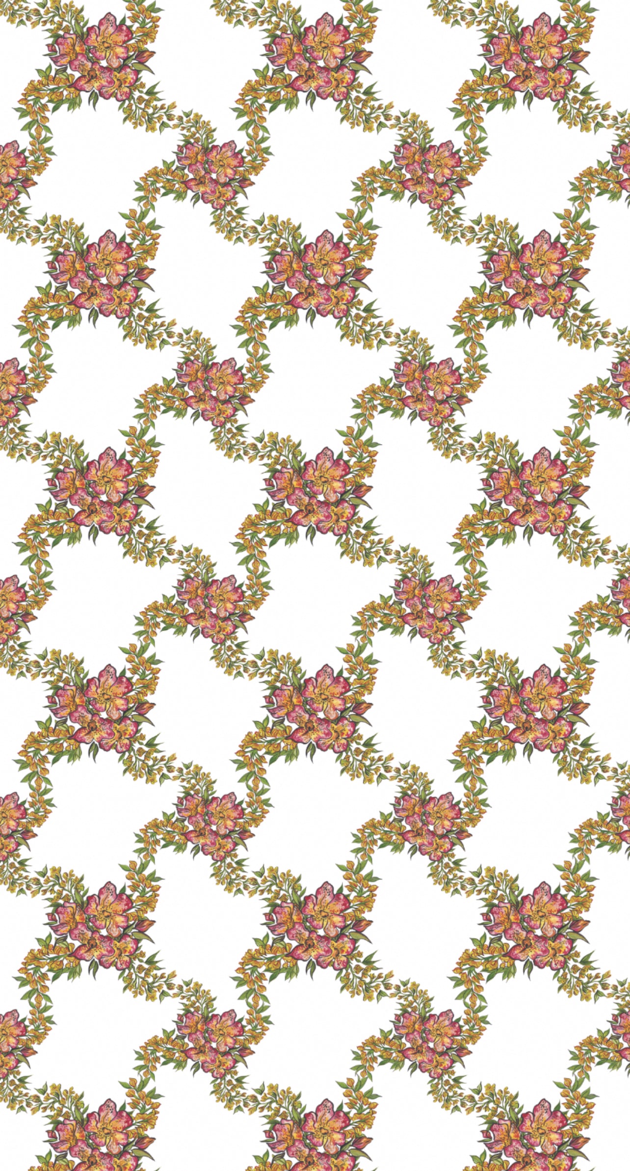 Confetti Blossom Garland Wallpaper