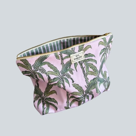 Parlour Palm Pink Makeup Bag