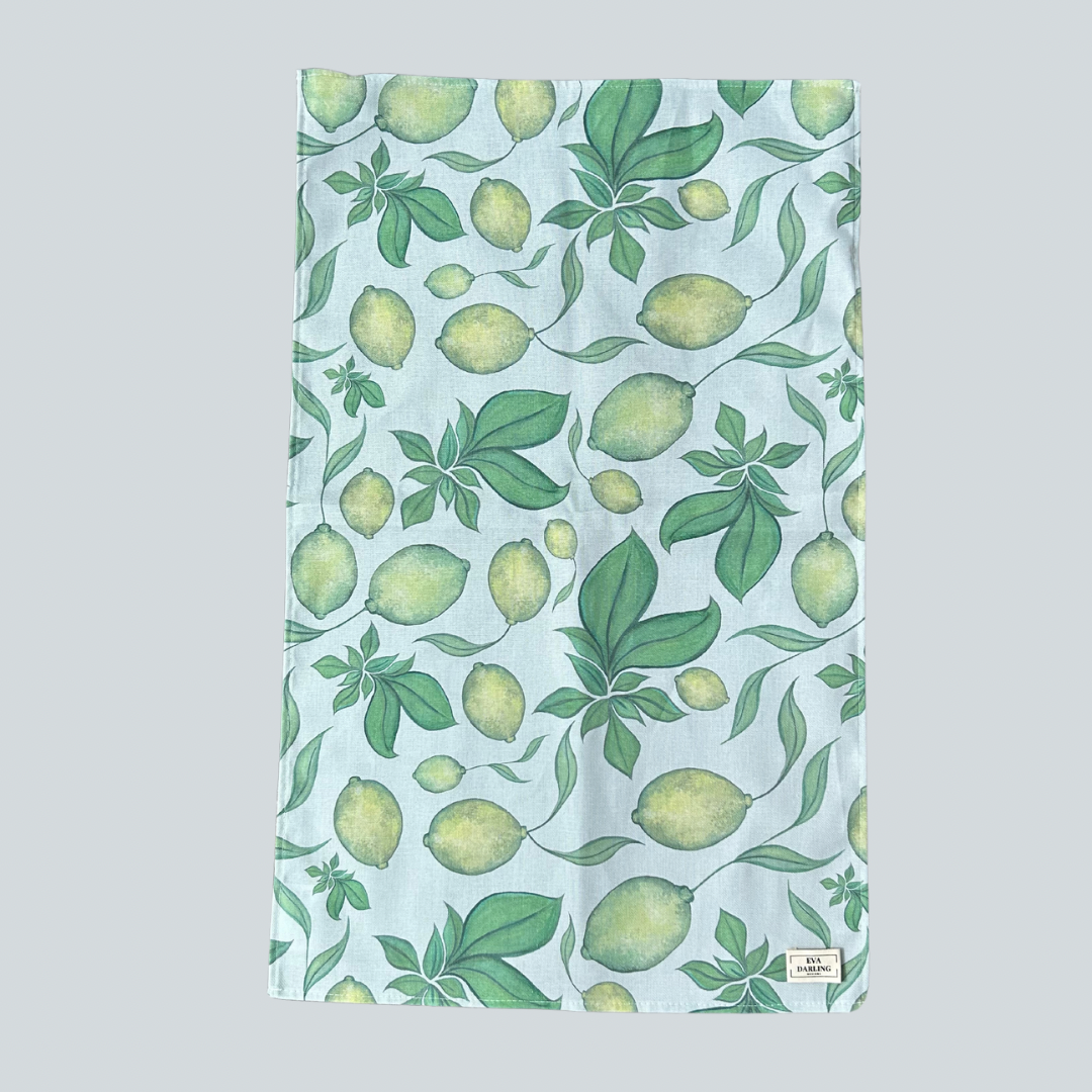 Lime & Basil Tea Towel