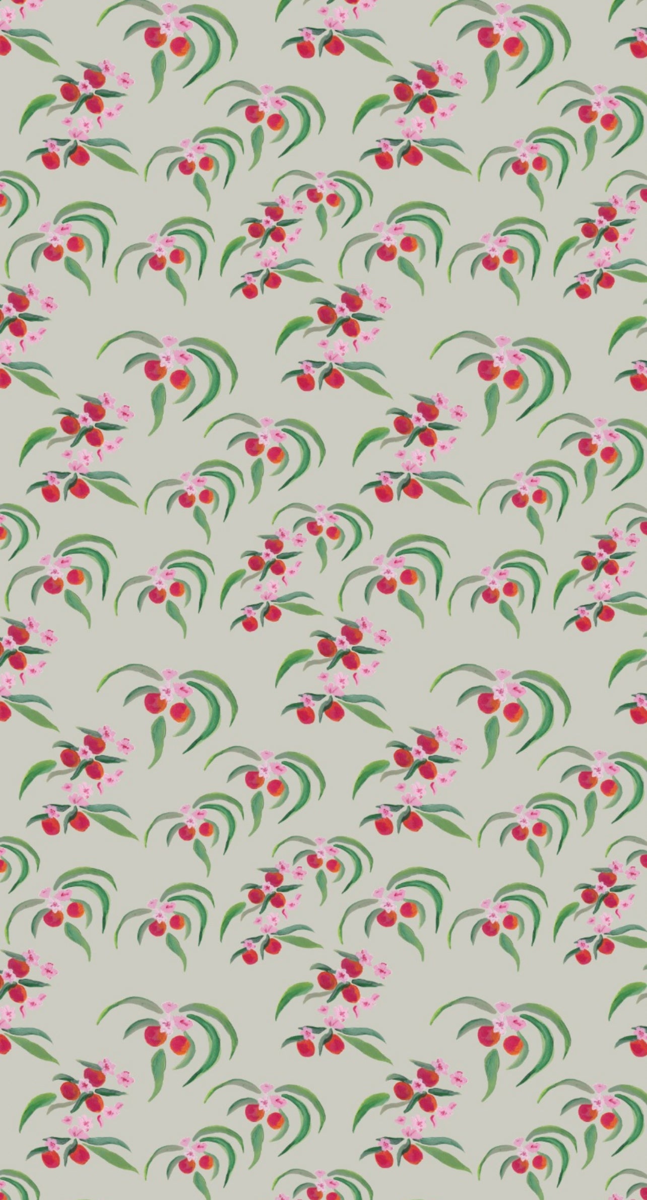 Orange Blossom Matcha Green Wallpaper
