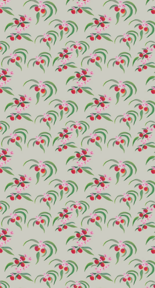 Orange Blossom Matcha Green Wallpaper