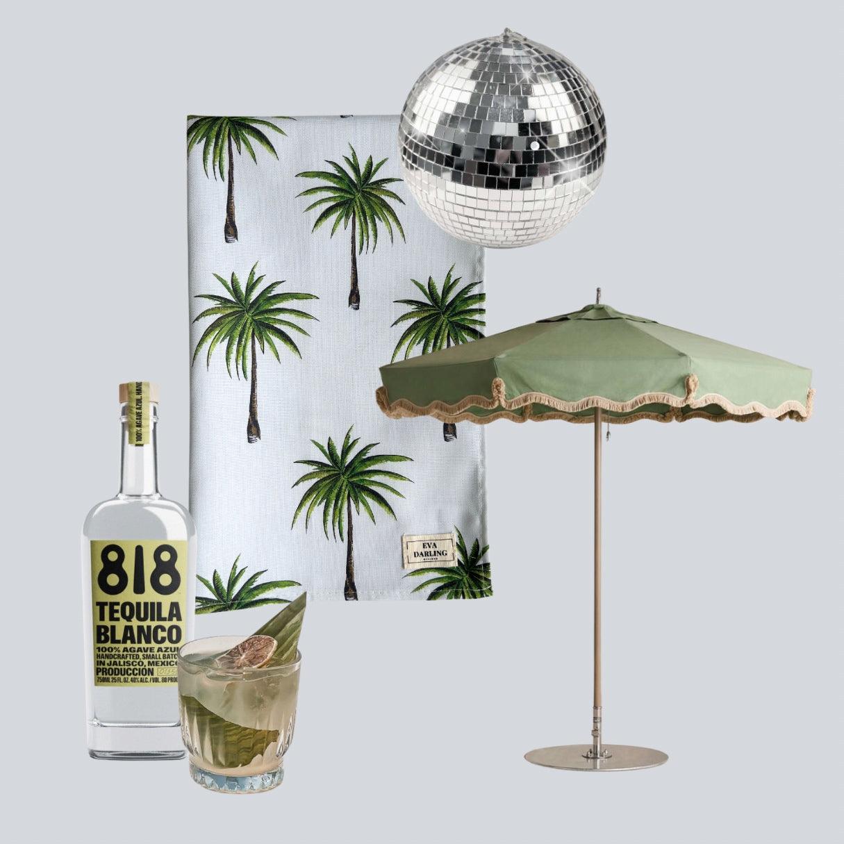 Boulevard Palms Tea Towel
