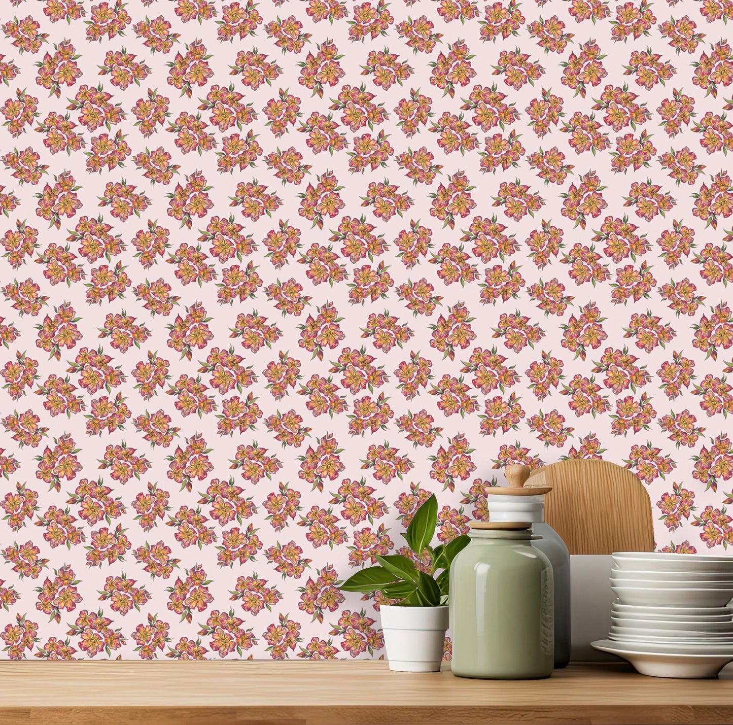 Fleurie Pale Pink Wallpaper