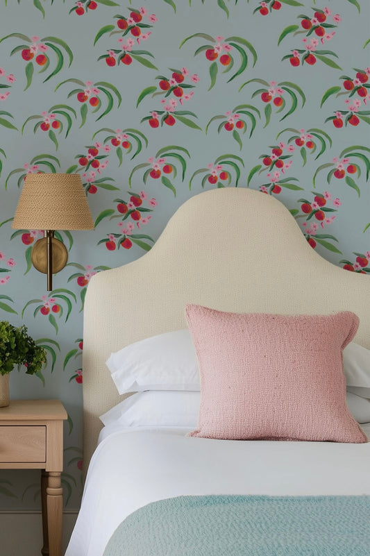 Orange Blossom Sky Blue Wallpaper